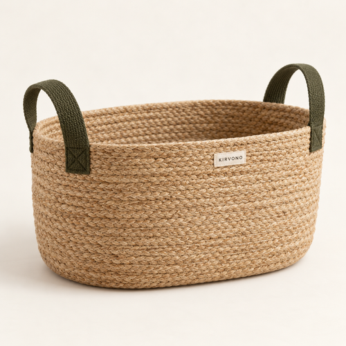 KIRVONO Bryn Woven Storage Basket